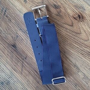 Under Armour Baseball Belt, Navy & Silver